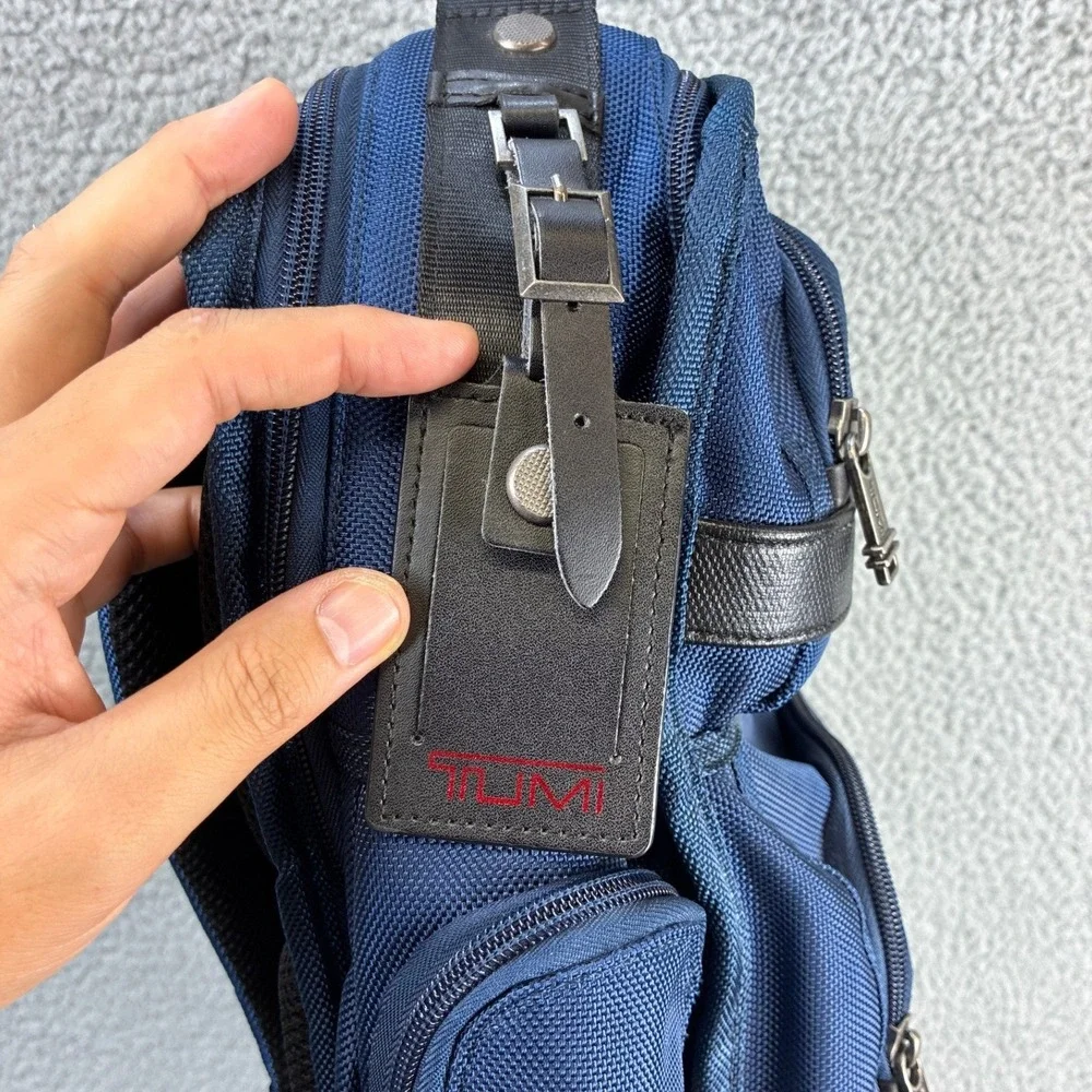 Tumi Alpha 2 T-Pass Business Class Brief Pack Mens Blue Laptop Travel Nylon